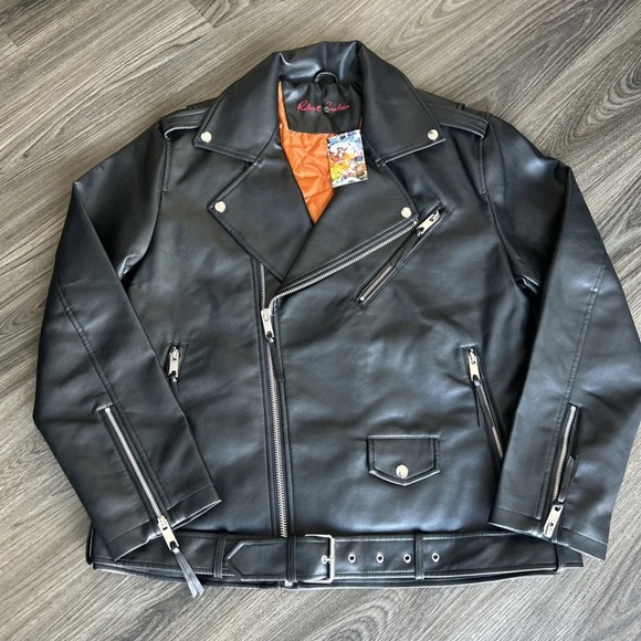 NWT Robert Graham Vegan Leather Jacket - Size Small - Picture 1 of 10